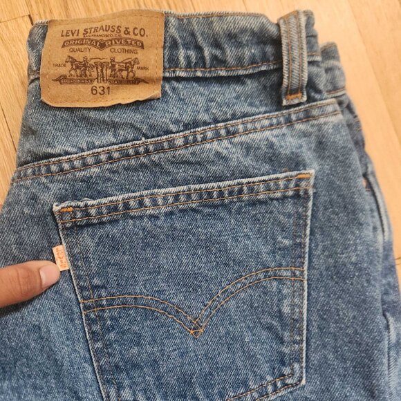 Vintage Levi’s Orange Tab 631 Straight Leg Denim Blue Wash Jeans 34x30 - Picture 6 of 8
